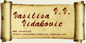Vasilisa Vidaković vizit kartica